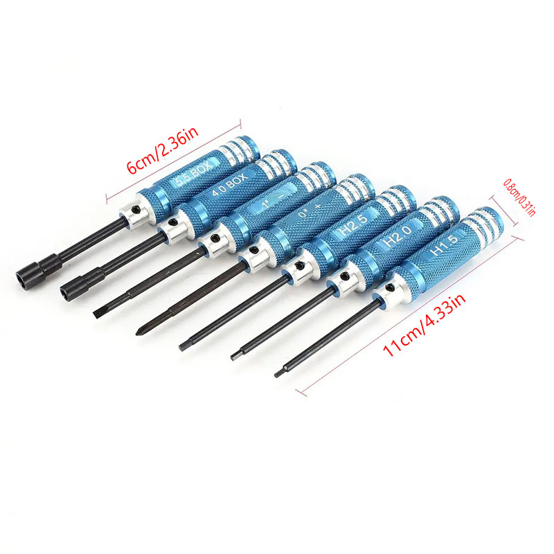 7Pcs 1.5 2.0 2.5mm RC Hex Driv - Rc Helicopter Tool Kit avaliação e preço