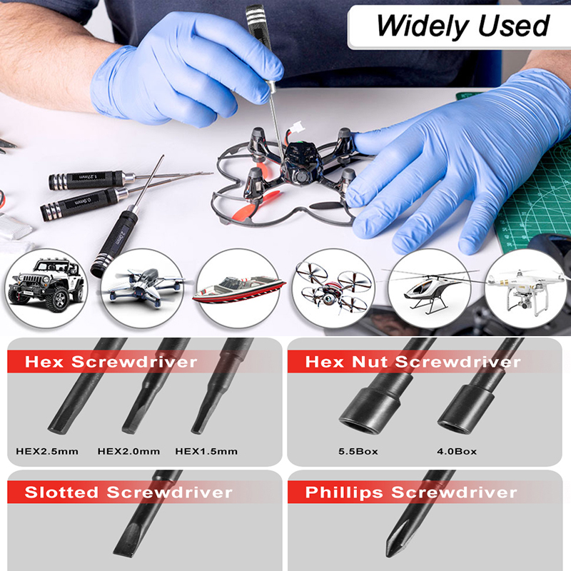 7Pcs 1.5 2.0 2.5mm RC Hex Driv - Rc Helicopter Tool Kit avaliação e preço