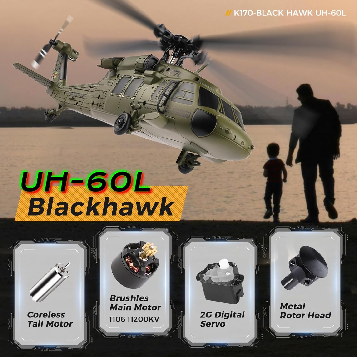 WLtoys K170 Brushless 4-CH RC  - Rc Helicopter Large avaliação e preço