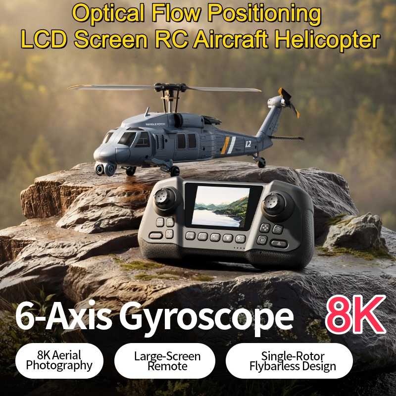 Military Remote Control Screen - Rc Helicopter Single Rotor avaliação e preço