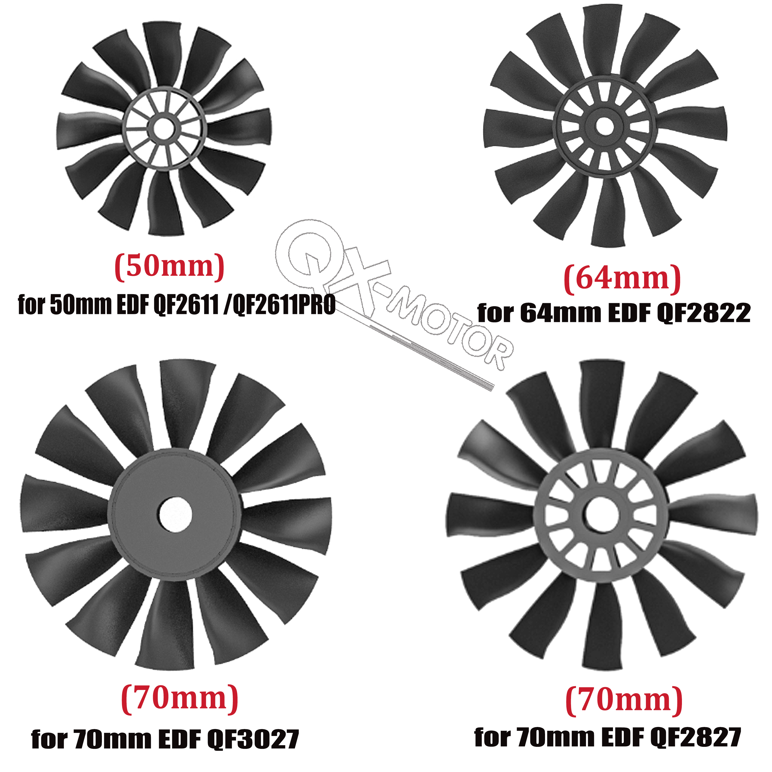 QX-MOTOR 12Blades CW CCW 70mm  - Rc Helicopter Blade avaliação e preço
