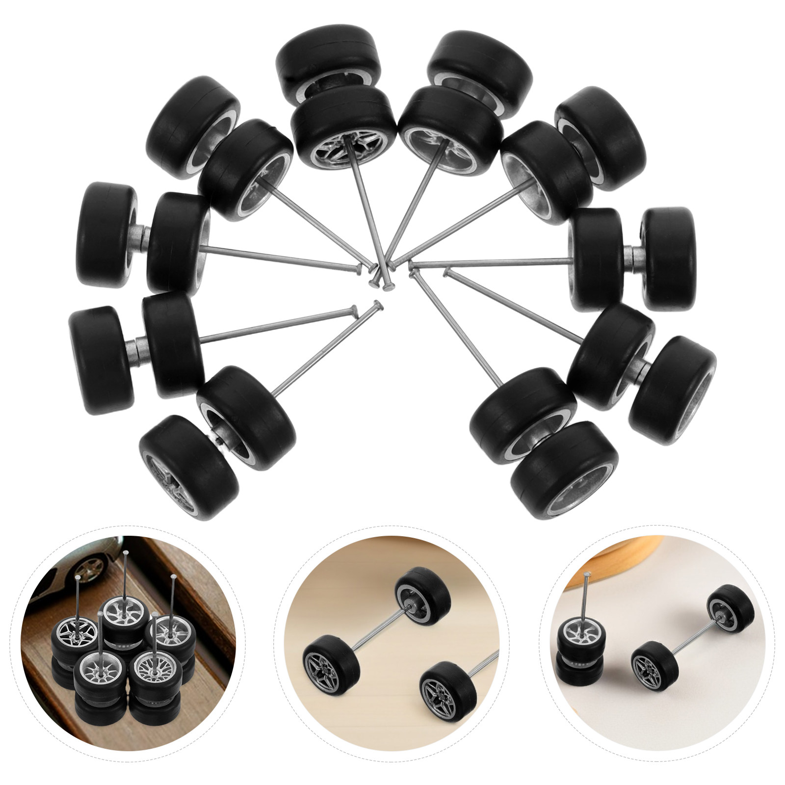 5Pair Alloy Car Wheels Replace - Rc Helicopter Mini avaliação e preço
