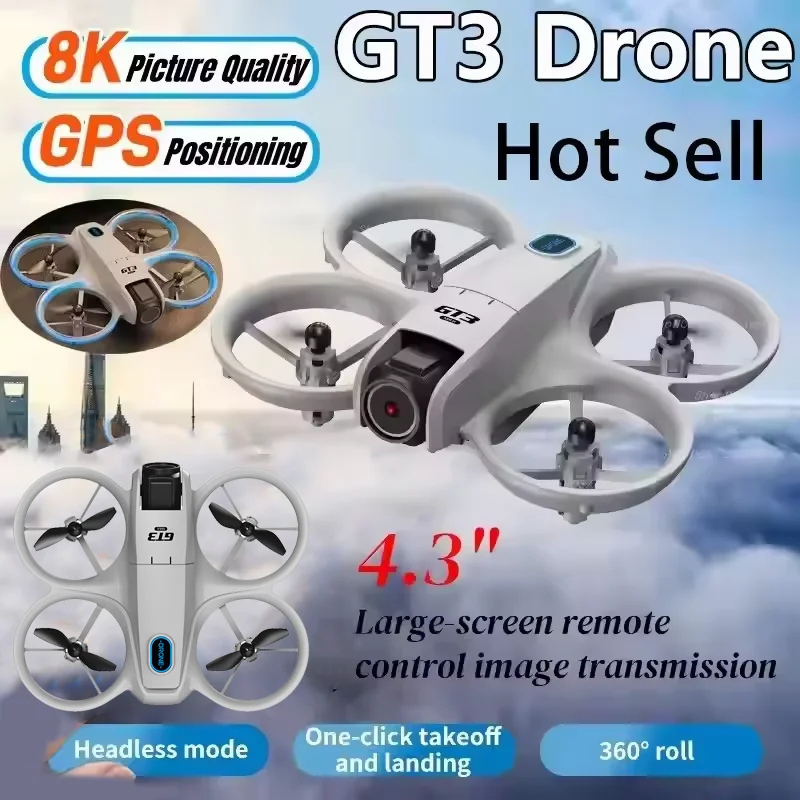 GT3 Drone 8K HD Dual Cameras G - Rc Helicopter Charger avaliação e preço