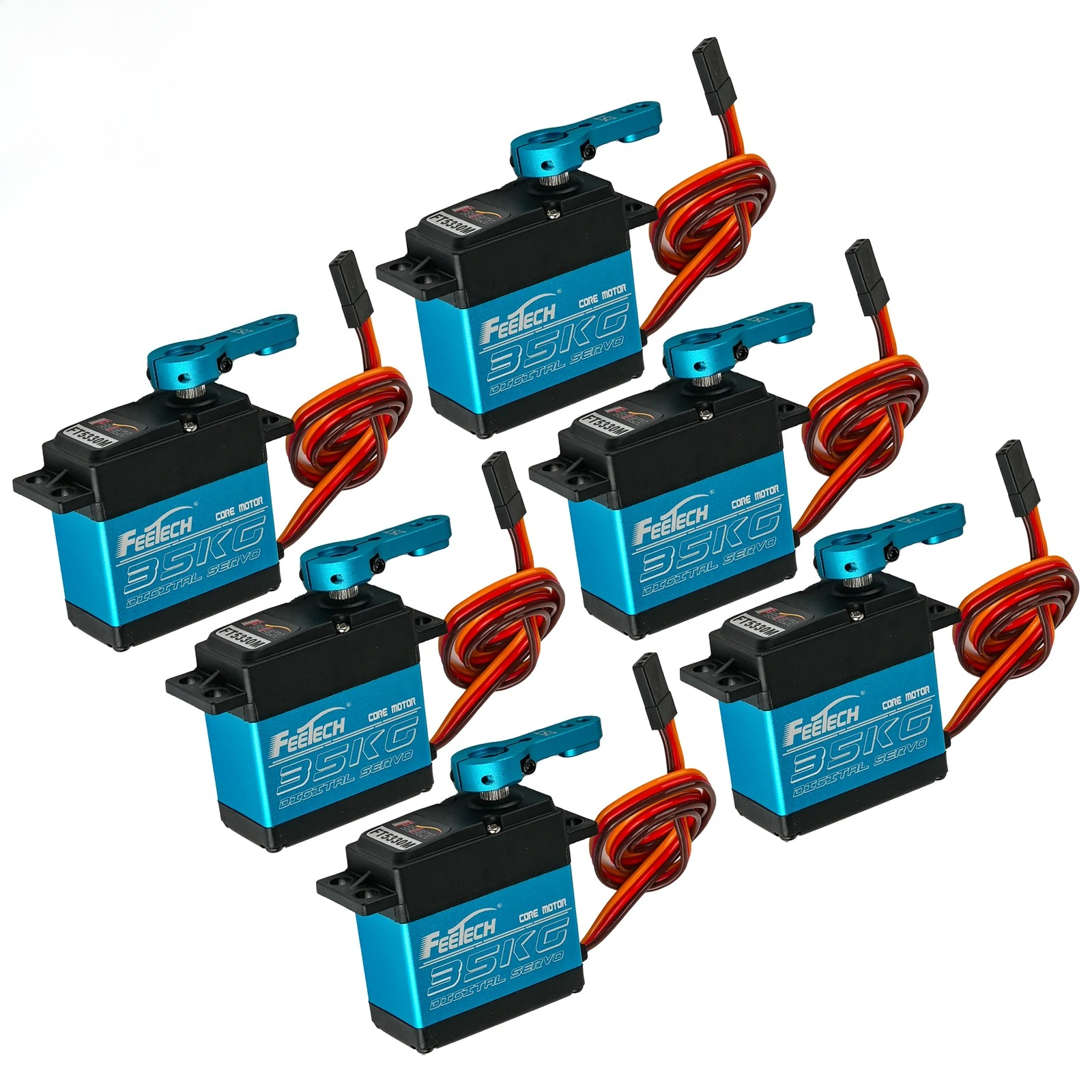 6PCS Feetech FT5330M 7.4V 35KG - Rc Helicopter Servo avaliação e preço