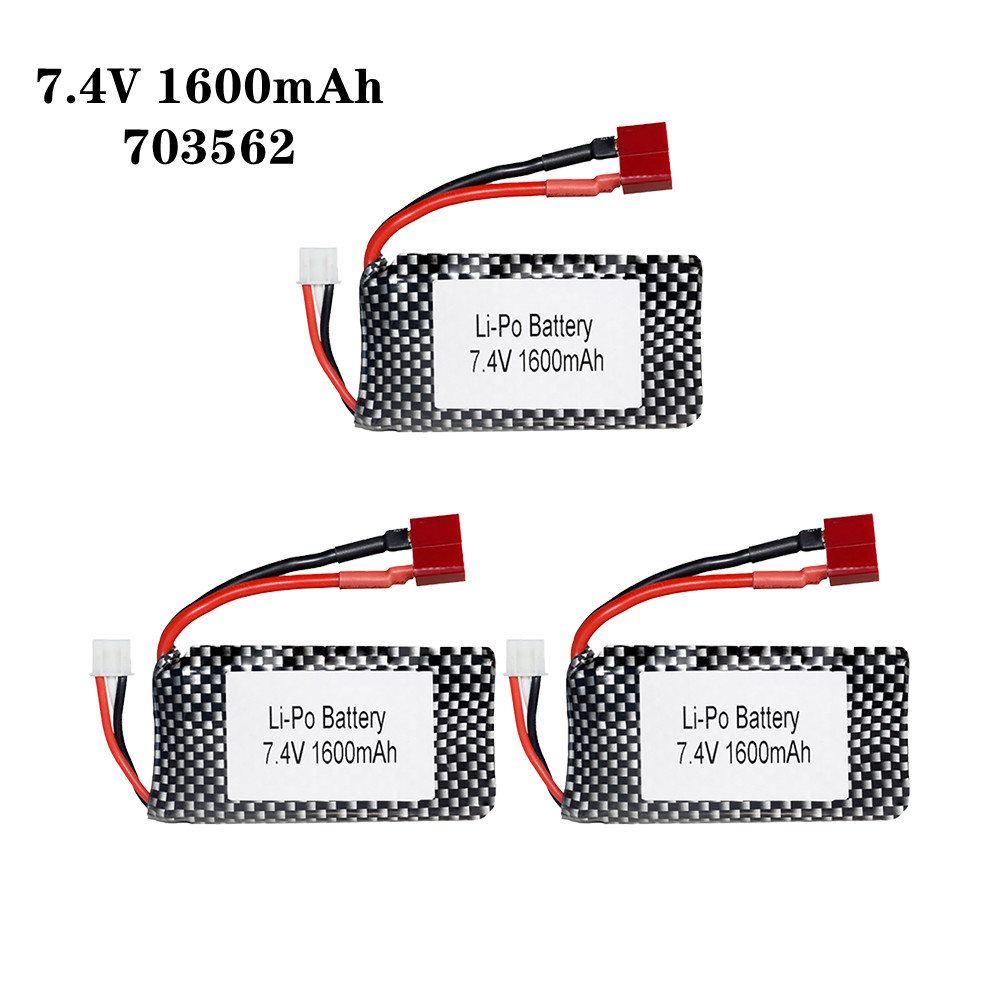 1/2/3pcs/Lot 7.4v 1600mah 7035 - Rc Helicopter Parts avaliação e preço